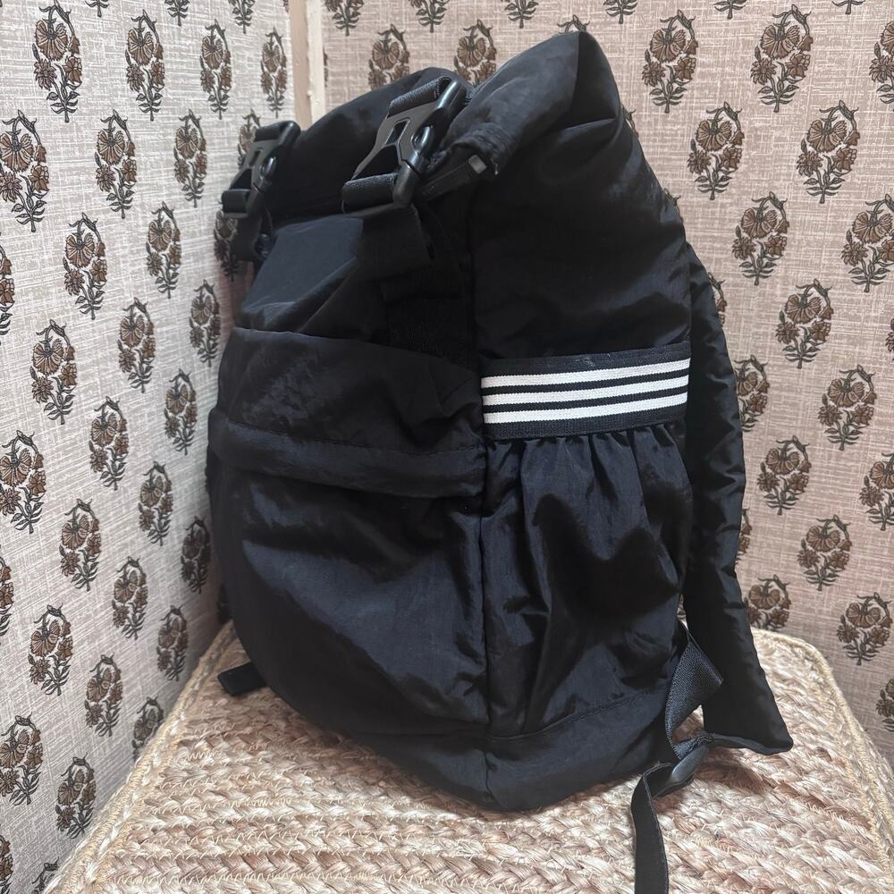 adidas Yola Black Convertible Roll-Top Utilitarian Gorpcore Streetwear Backpack - Picture 6 of 6